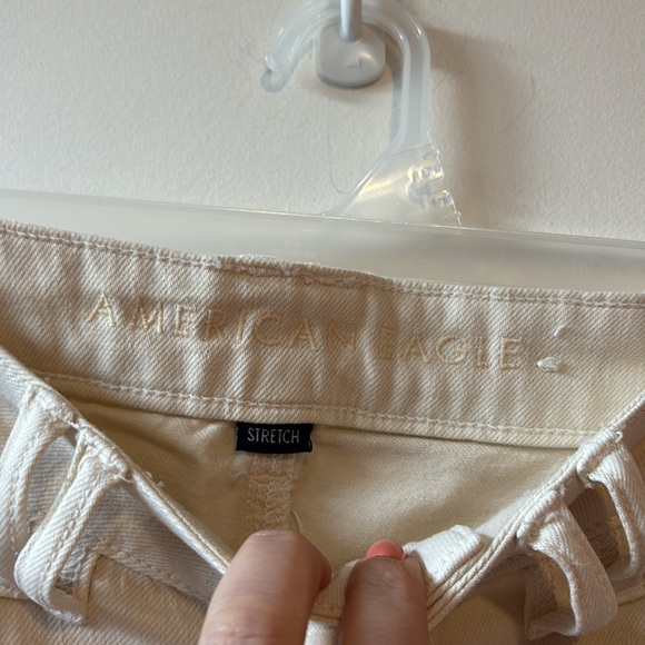 American Eagle Cream Wide-Leg Pants - Picture 4 of 9